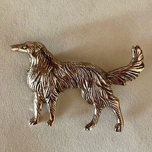 Vintage Gold Tone Borzoi Pin - 1960’s